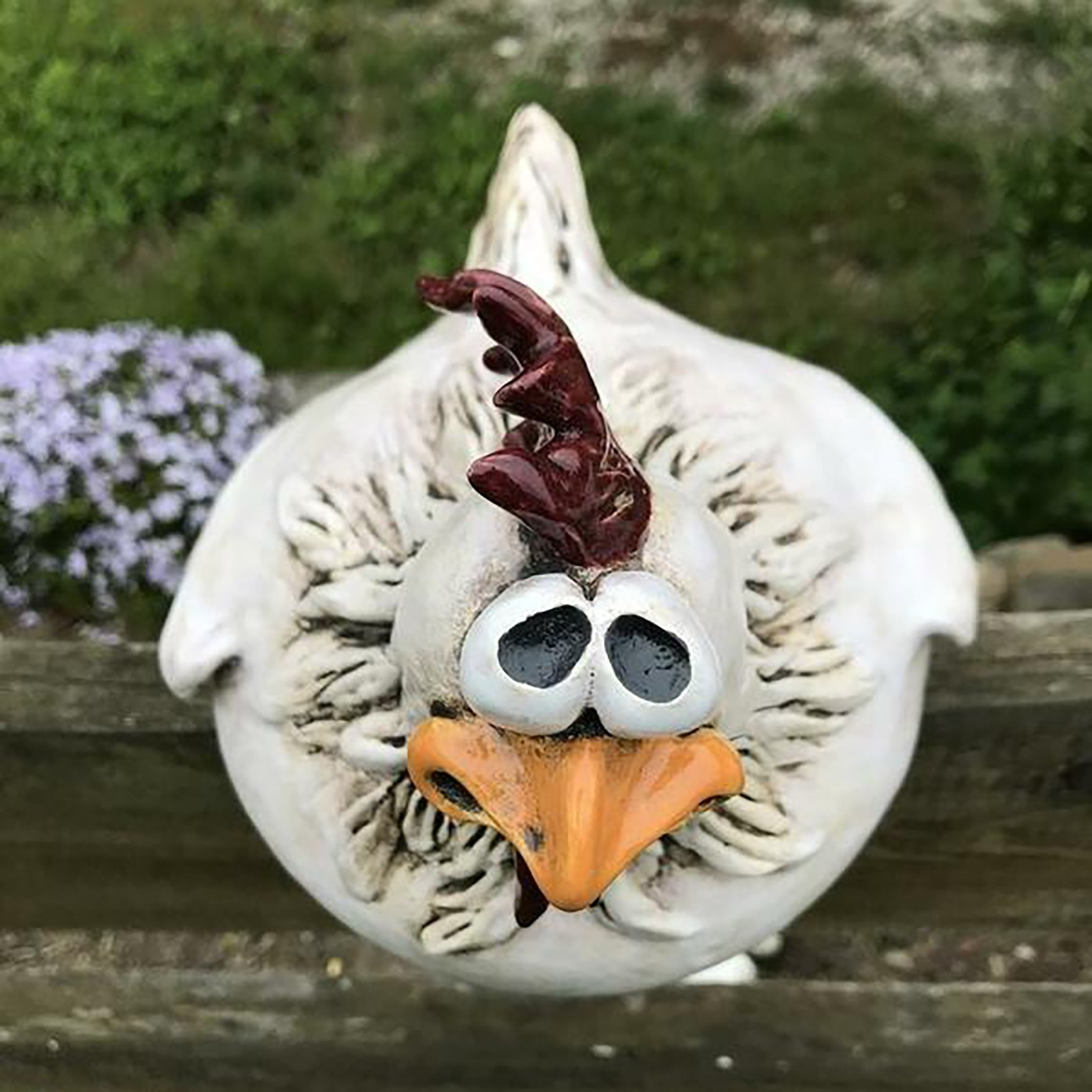1+1 GRATIS | ChickenDeko - Statue di Galline con Grandi Occhi per il Giardino