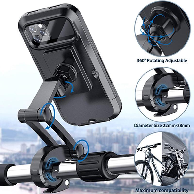 Supporto impermeabile per manubrio della bicicletta con powerbank da 15W