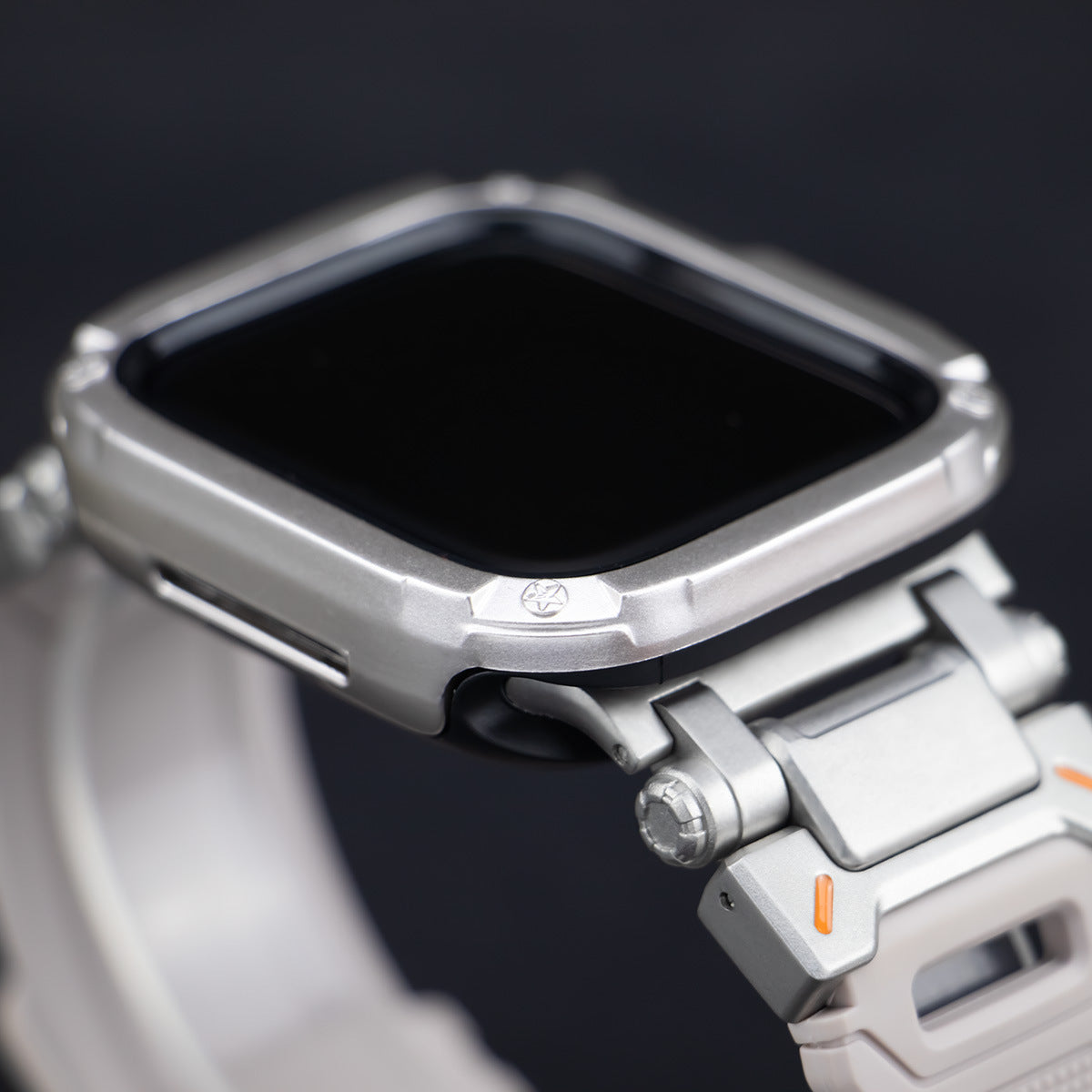 RavenTac Cinturino in Gomma Fluoro con Custodia 2-in-1 TPU PC per Apple Watch