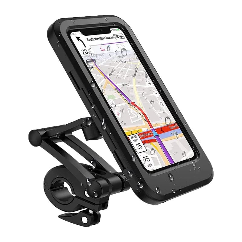 Supporto impermeabile per manubrio della bicicletta con powerbank da 15W