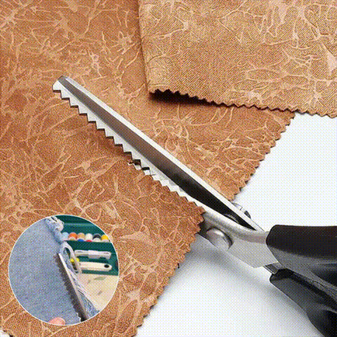 SilkySnipper Forbice Professionale | Denti Triangolari | Precisa & Affilata | Per Tessuto, Carta & Lavoretti