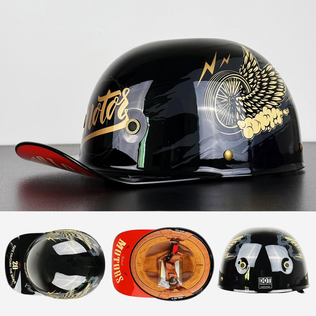 Casco Moto Stile Cappellino da Baseball Certificato DOT ed ECE