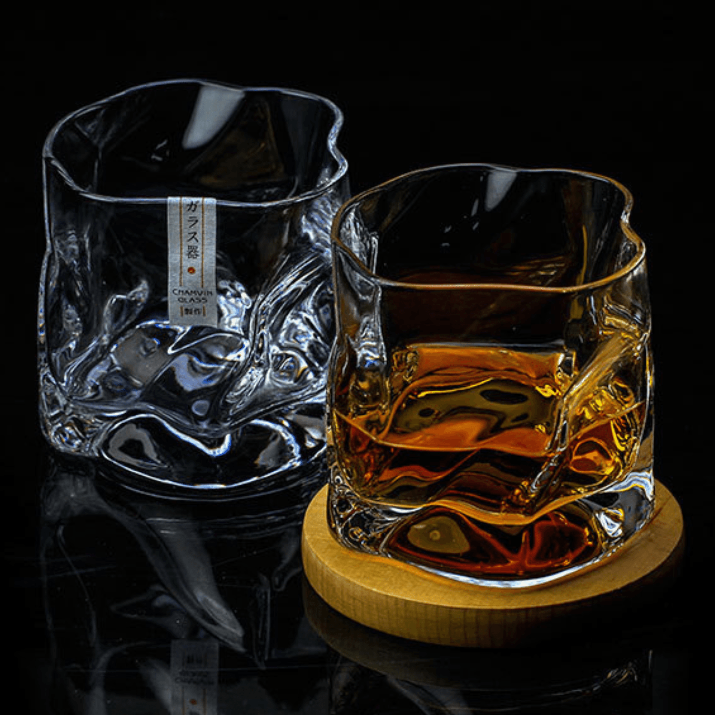 Astra Kiriko Bicchiere da Whisky con Motivo Pieghettato di Edo Craft Artisan