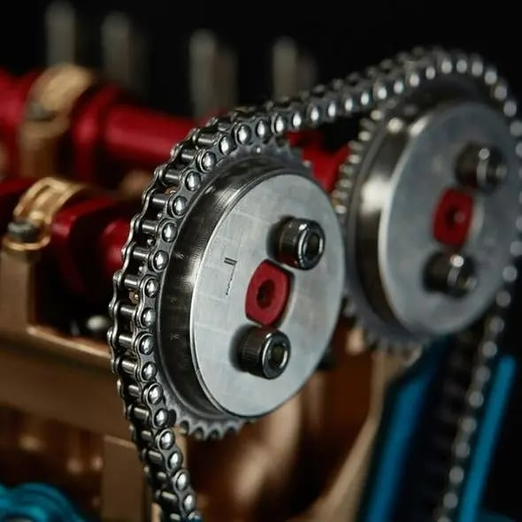 Modello di Motore Auto in Kit | 8 Cilindri | Oggetto da Collezione in Resina Massiccia | Oggetto Didattico e Decorativo