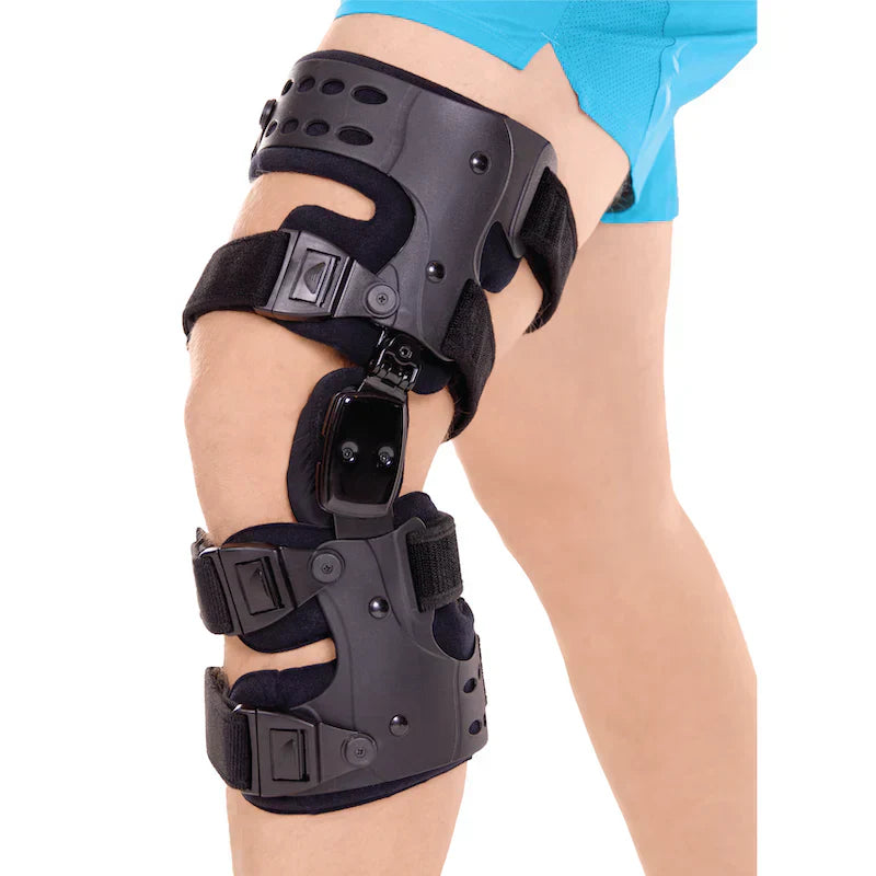 Brehn | Ginocchiera medica OA di scarico | Ortesi per artrosi unicompartimentale | Correzione Varus/Valgus & Controllo ROM | Scarico Mediale & Laterale | Angolo di movimento regolabile