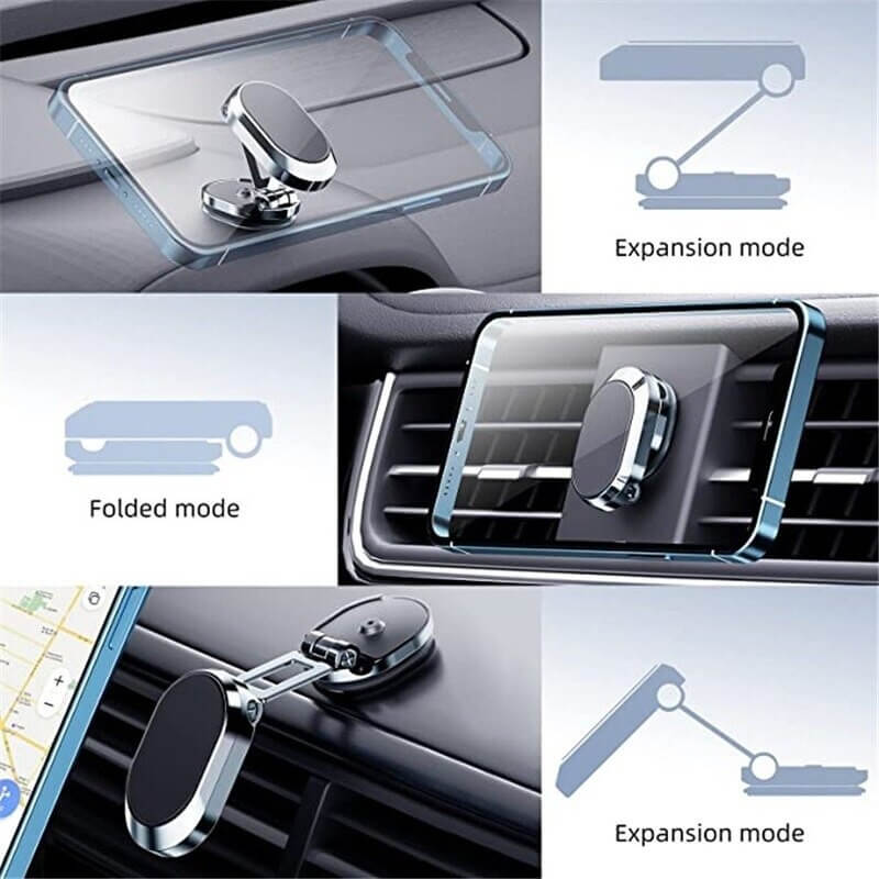 Supporto magnetico per smartphone MagHold | Pieghevole & Rotazione a 360° | Forte forza magnetica | 1+1 GRATIS