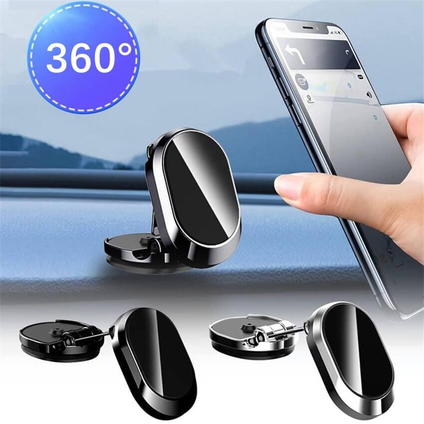 Supporto magnetico per smartphone MagHold | Pieghevole & Rotazione a 360° | Forte forza magnetica | 1+1 GRATIS