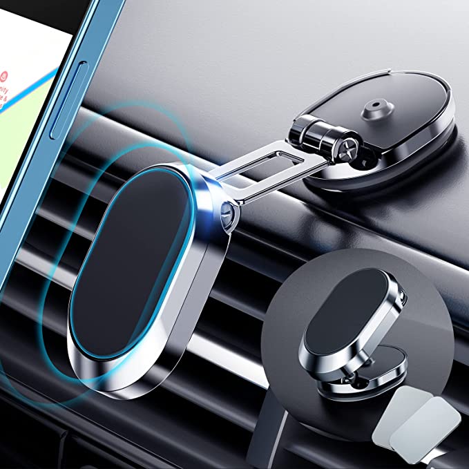 Supporto magnetico per smartphone MagHold | Pieghevole & Rotazione a 360° | Forte forza magnetica | 1+1 GRATIS
