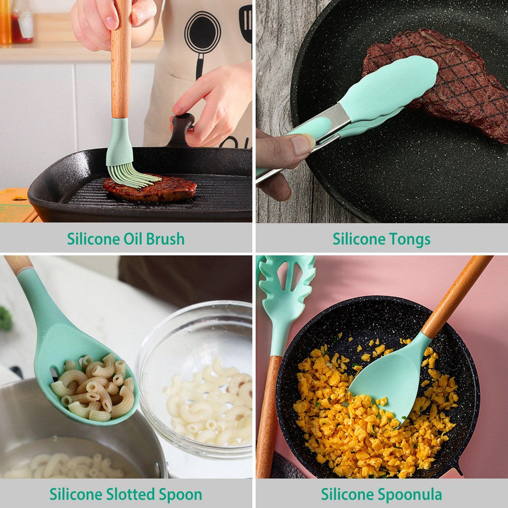 11-Delt: Set di Utensili da Cucina in Silicone