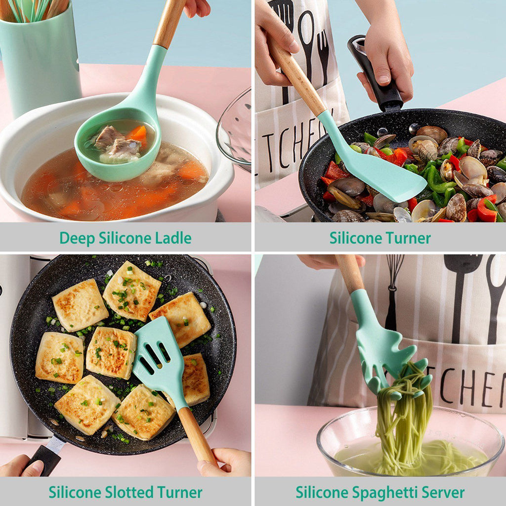 11-Delt: Set di Utensili da Cucina in Silicone