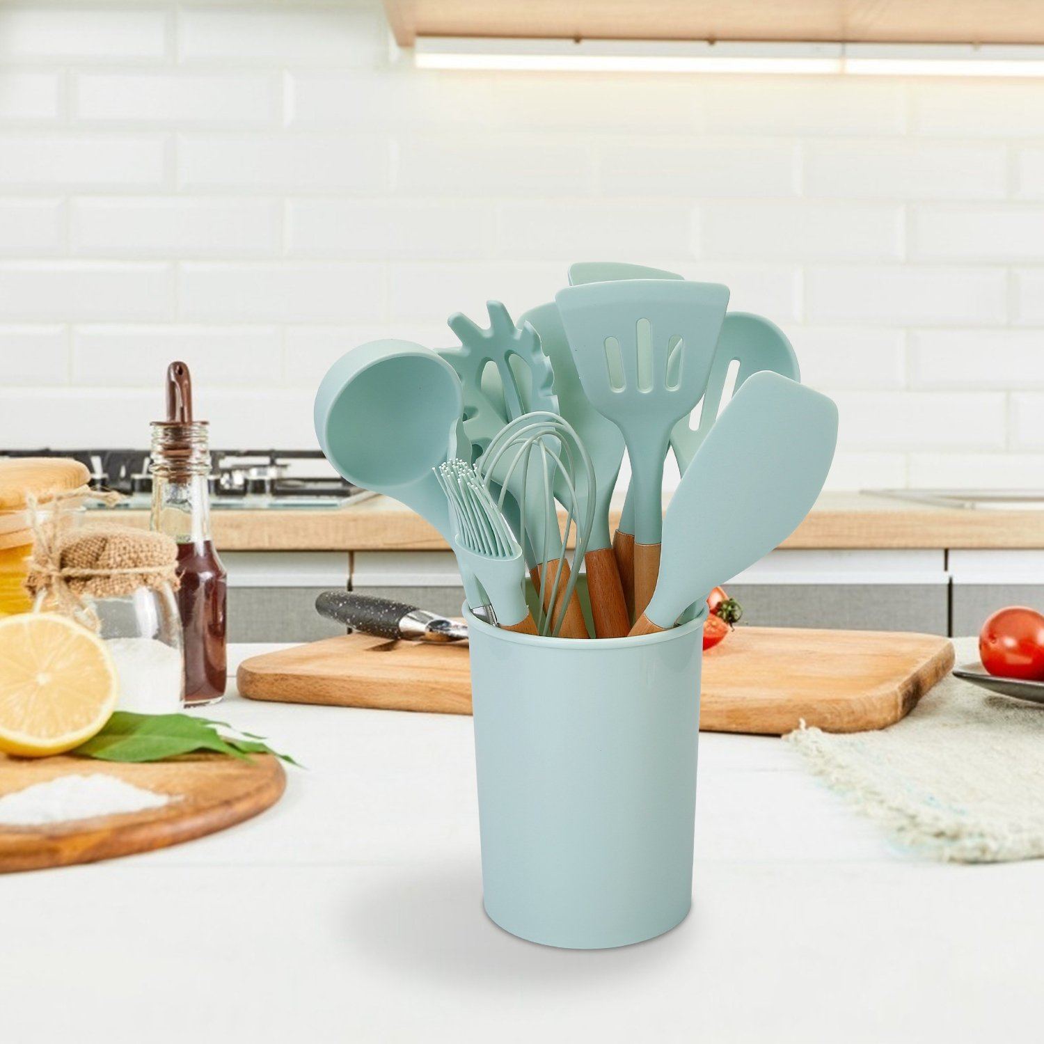 11-Delt: Set di Utensili da Cucina in Silicone
