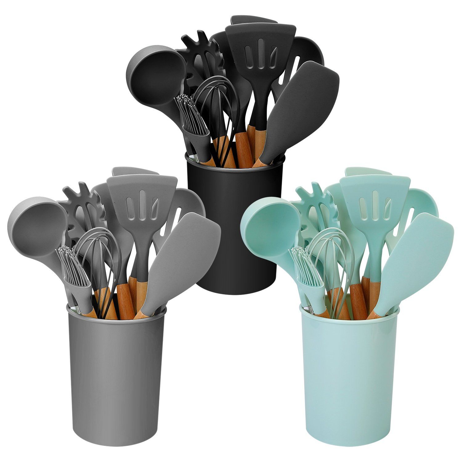 11-Delt: Set di Utensili da Cucina in Silicone