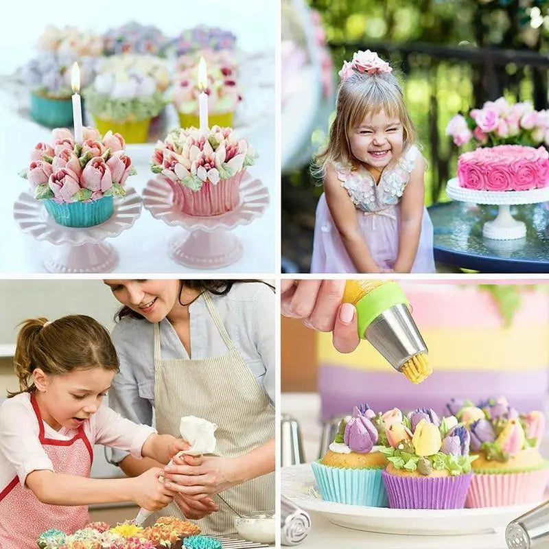 BeautyBake™ Set di Sac à Poche | 14 Pezzi | Decorazione Professionale per Torte | Acciaio Inox & Silicone
