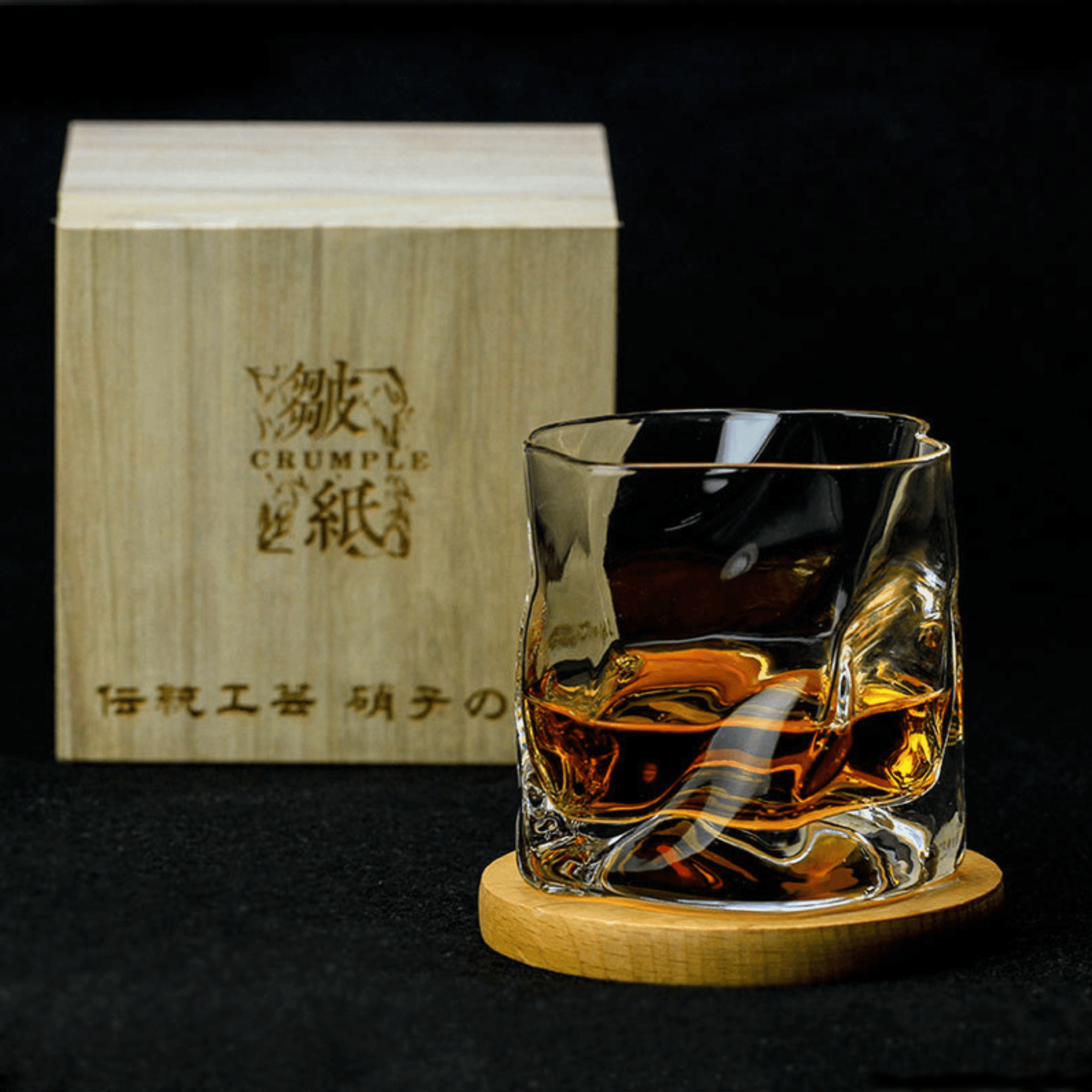 Astra Kiriko Bicchiere da Whisky con Motivo Pieghettato di Edo Craft Artisan
