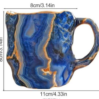 Tazze da Caffè GlaceCup | Fatto a mano & Cristallo Minerale | Isolante & Adatto al Microonde | 350–450 ml