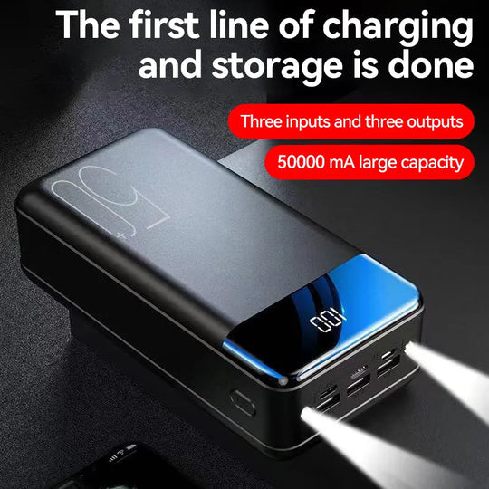 Voltaro Powerbank 50.000 mAh | Ricarica Ultra-Veloce | Per Laptop, Tablet & Smartphone | Compatto & Estremamente Potente