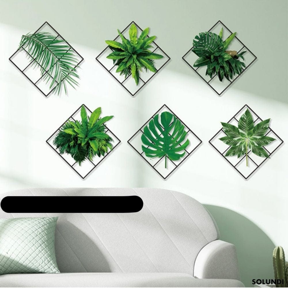 50% SCONTO  |  Adesivi murali 3D piante verdi