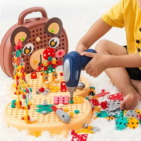 Scatola di Giocattoli Montessori EduDrill™ | Giocattolo educativo creativo con trapano | Sviluppa comprensione tecnica e motricità | SCONTO DEL 50%