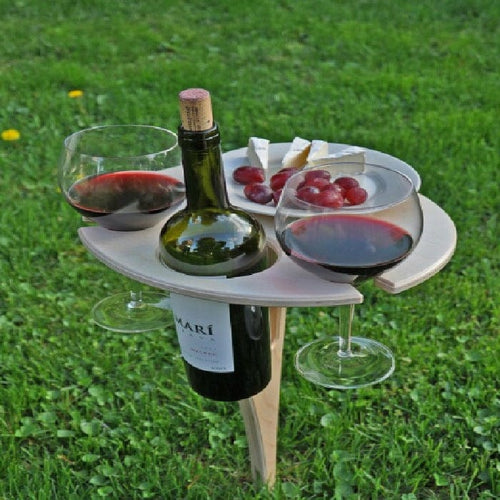 50% di sconto | Vino™ - Tavolo da picnic pieghevole con portabottiglie [Ultimo giorno di sconto]