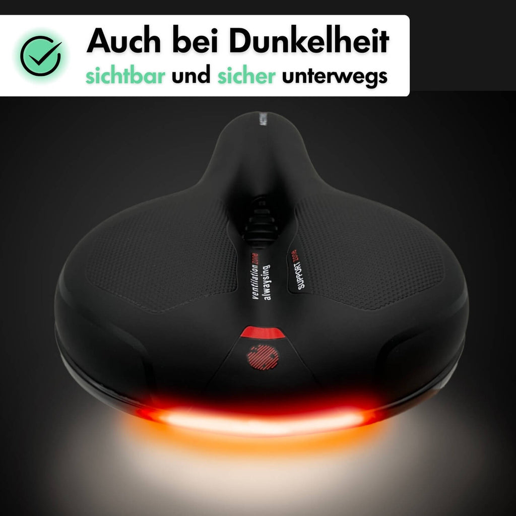 Sandsberg | Sella per Bicicletta CloudComfort Pro | Schiuma Memory che Allevia la Pressione | Nero