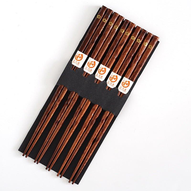Set di Bacchette in Legno Miyabi con Motivo di Sakura Dorata
