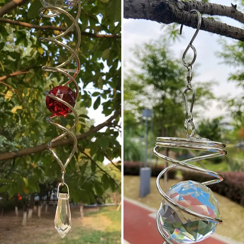 1+1 GRATIS | CrystalTwister - Spirale di Cristallo in Metallo per Windchime