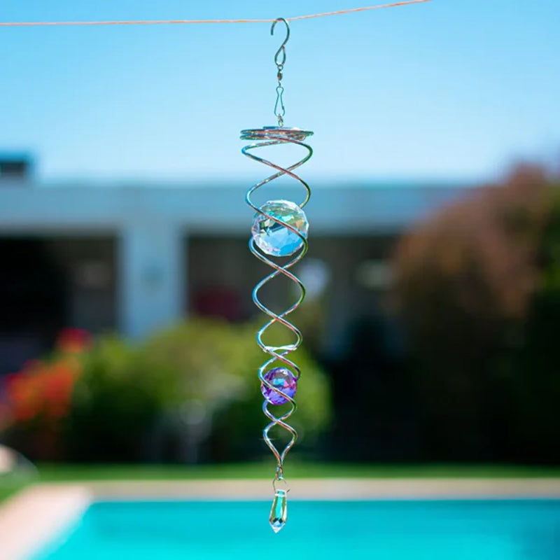1+1 GRATIS | CrystalTwister - Spirale di Cristallo in Metallo per Windchime