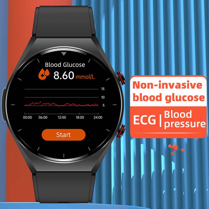 Én-Klikk Glicemia Pressione Sanguigna Ekg/Ekg Hrv Monitoraggio Cardiaco Suga Pro Salute Smartwatch