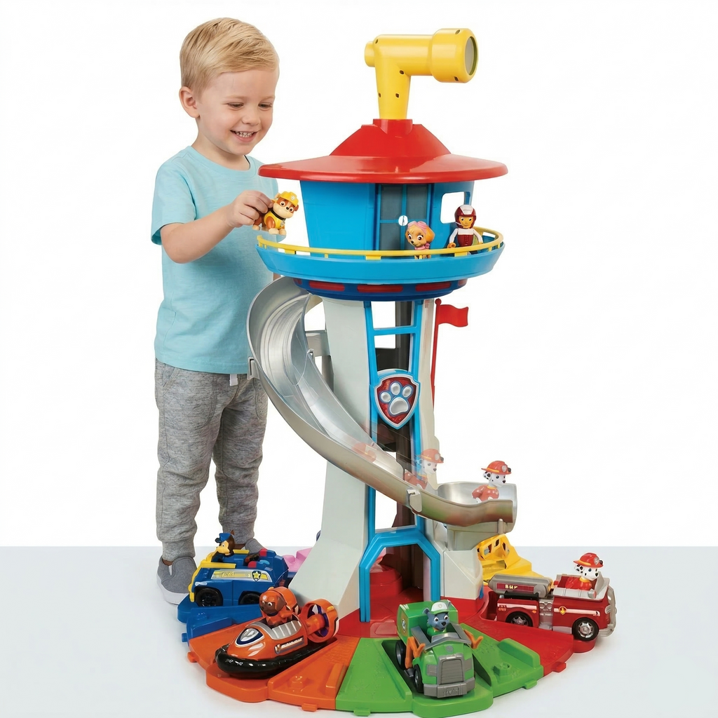 Paw Patrol Set Di Gioco Per Bambini Con Torre E Veicoli