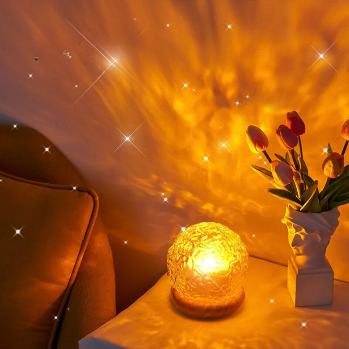 Lampada da tavolo unica con effetto onda – puro relax!
