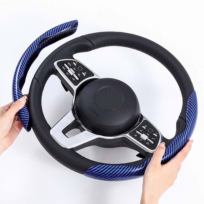 SteerMax | Copertura volante antiscivolo | Elegante design in carbonio | Universale