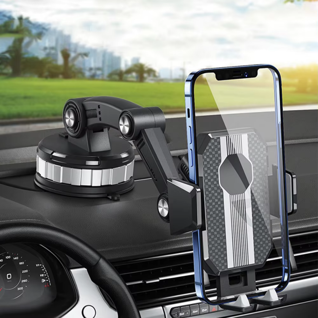 Supporto per telefono auto GripTech | Forte adesione del ventosa | Rotazione 360° | Uso con una mano
