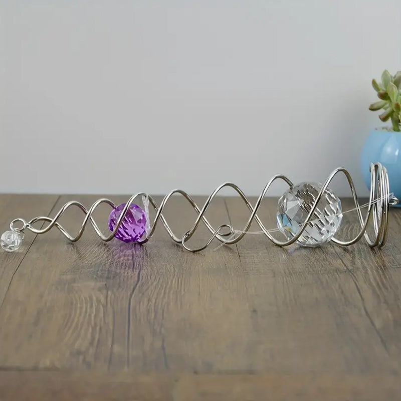 1+1 GRATIS | CrystalTwister - Spirale di Cristallo in Metallo per Windchime