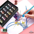 PrismWriter - Matita di calligrafia in cristallo fatta a mano e set di colori