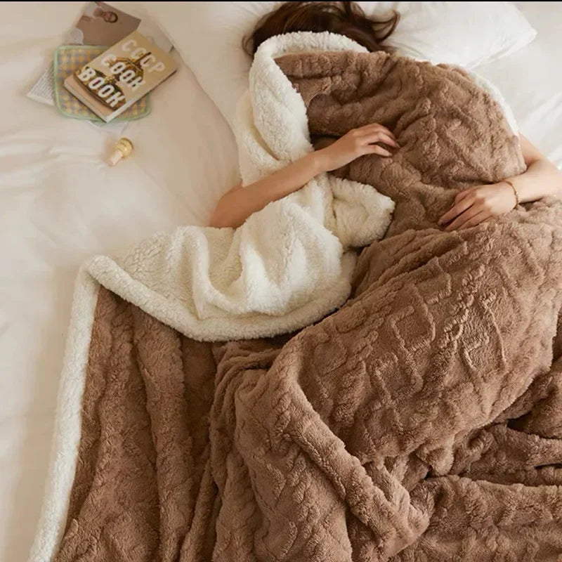WarmWool Coperta in Lana d'Agnello Spessa Inverno – Massima Calore e Comfort