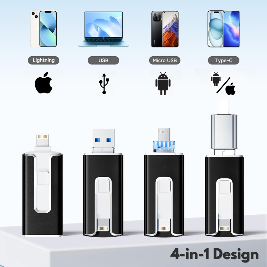 SnapVault 4-in-1 backupstick | Da telefono direttamente al tuo USB