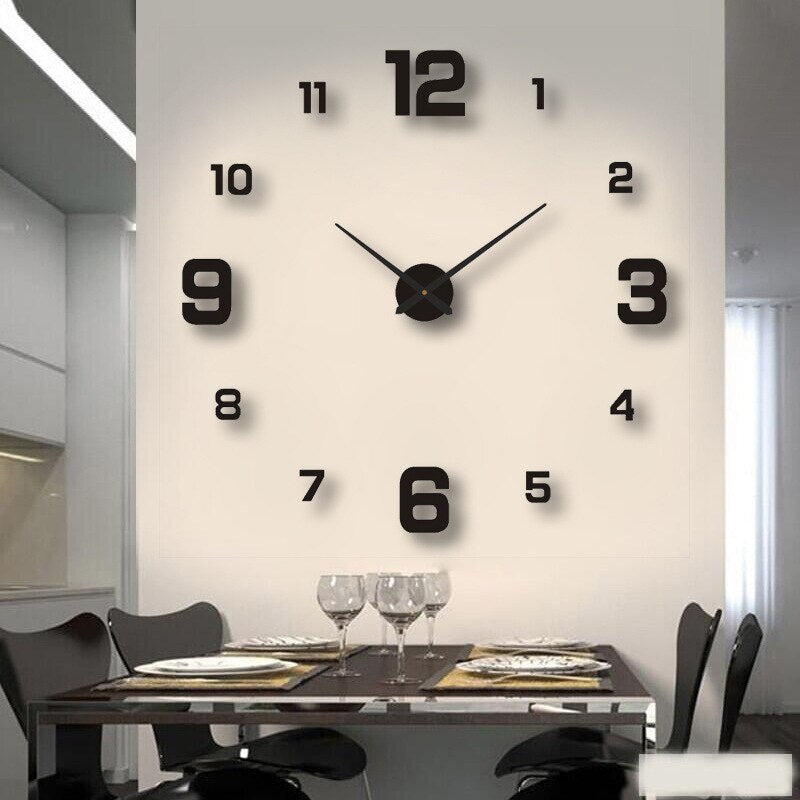 Orologio da Parete Luminor Moderno Nero con Movimento al Quarzo