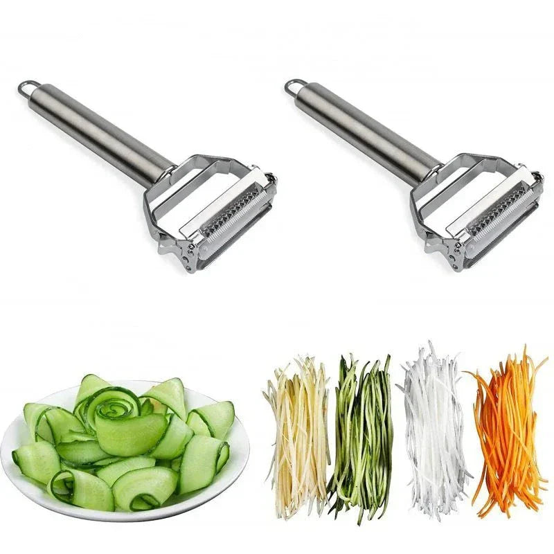 Affettatrice multifunzionale in acciaio inossidabile ultra affilata & tagliaverdure a julienne per patate e carote