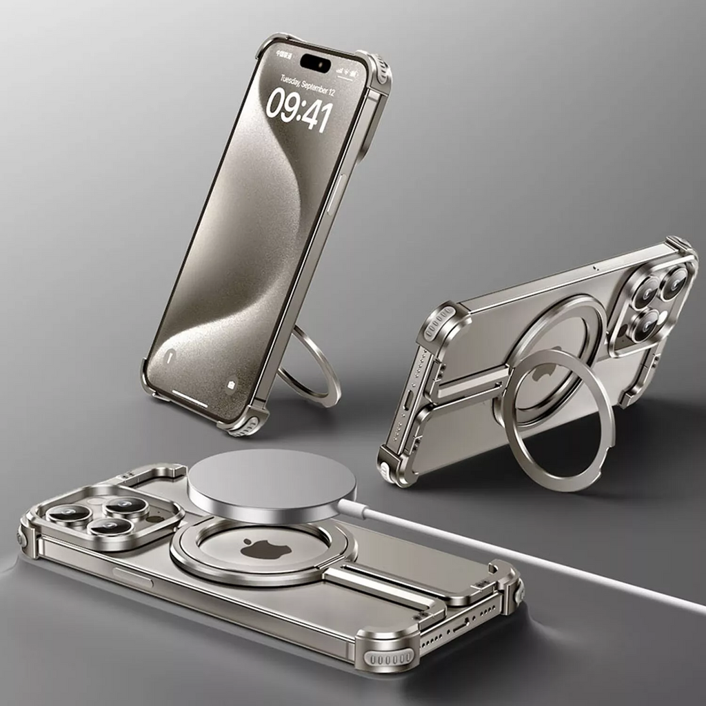 Aurex Custodia MagSafe in Titanio Senza Bordo per iPhone Ultra Slim