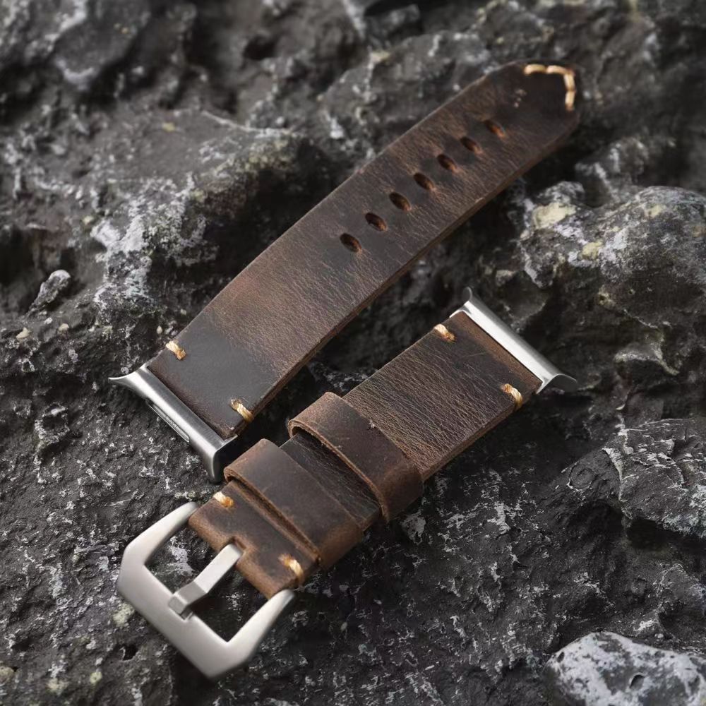 Bracciale in Pelle Ardentora con Aspetto Vintage per Samsung Watch Ultra