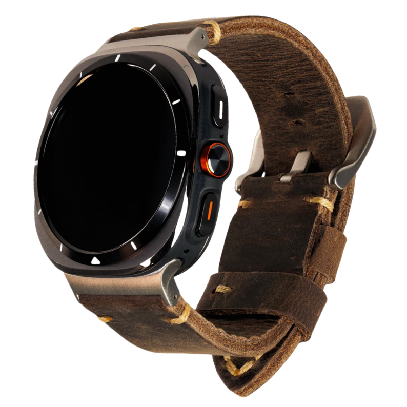 Bracciale in Pelle Ardentora con Aspetto Vintage per Samsung Watch Ultra