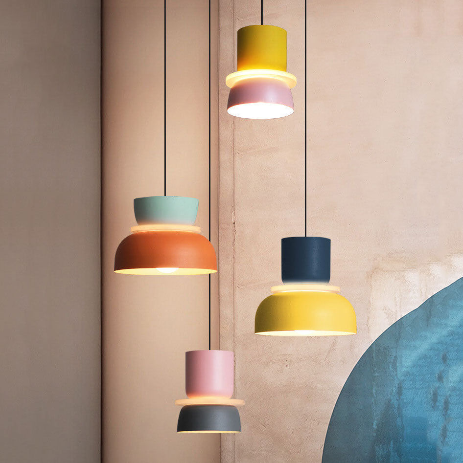 Lampada a sospensione LED 1 luce Nordic Colorful Macaron