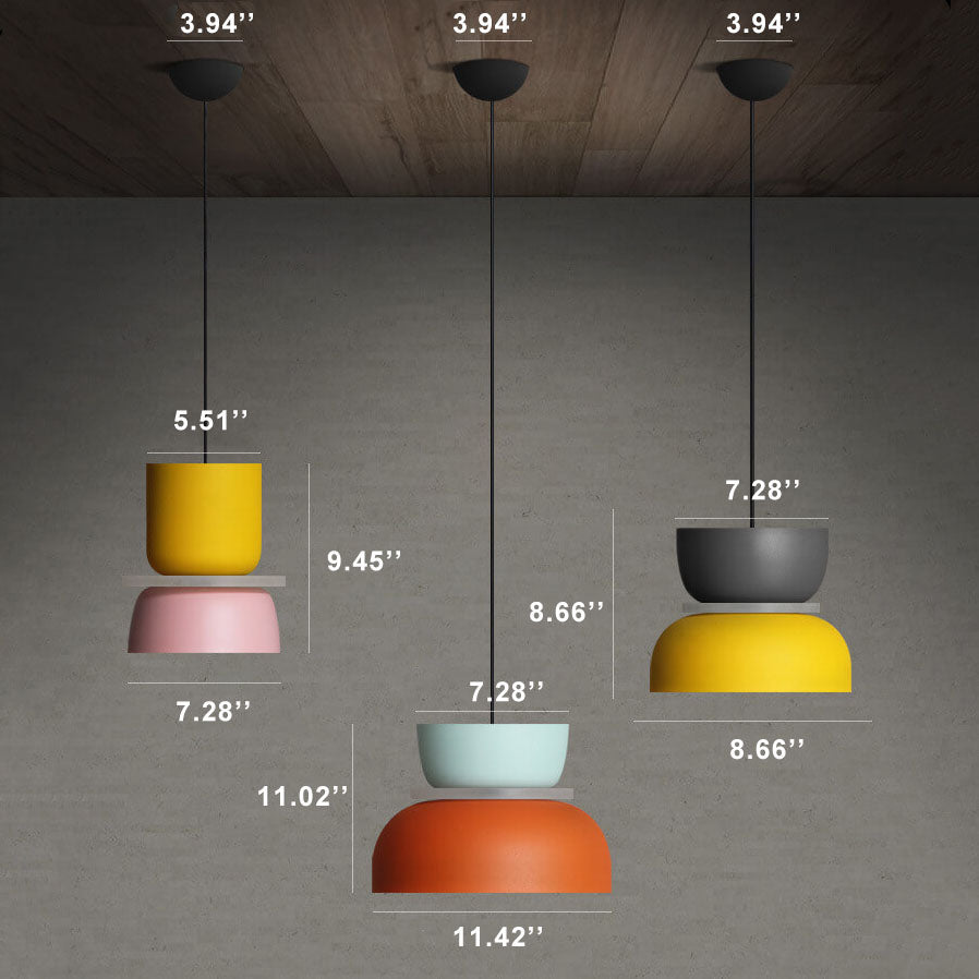 Lampada a sospensione LED 1 luce Nordic Colorful Macaron