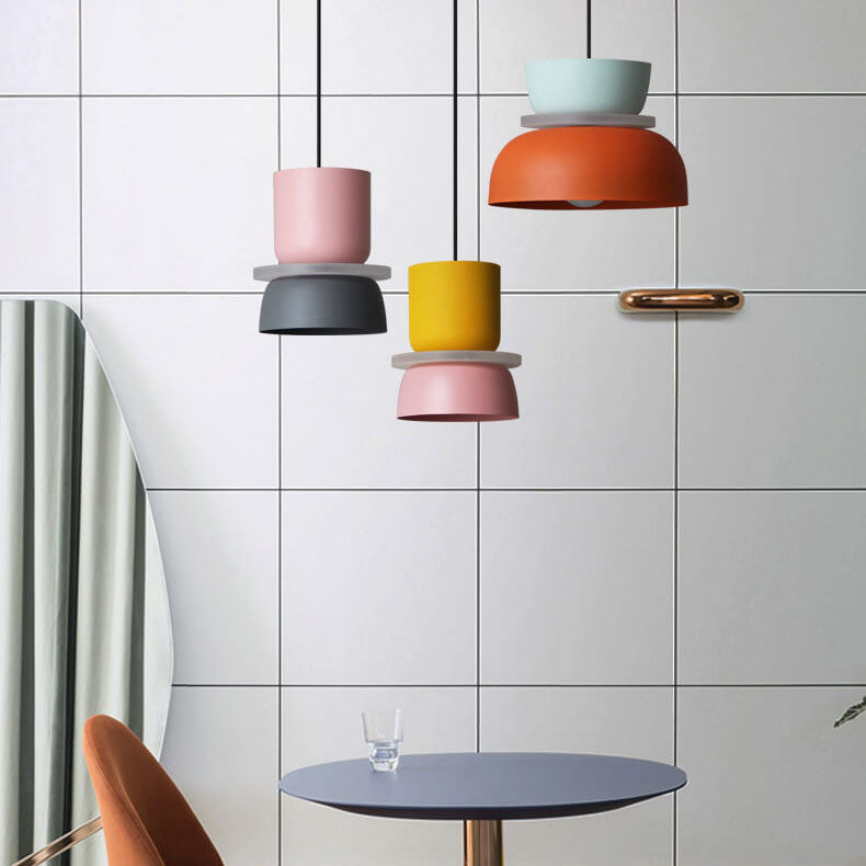 Lampada a sospensione LED 1 luce Nordic Colorful Macaron