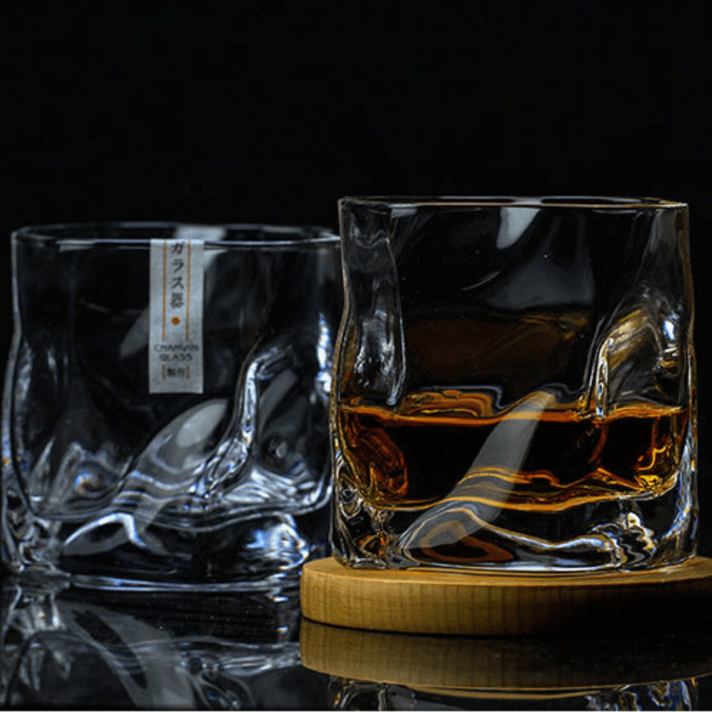 Astra Kiriko Bicchiere da Whisky con Motivo Pieghettato di Edo Craft Artisan