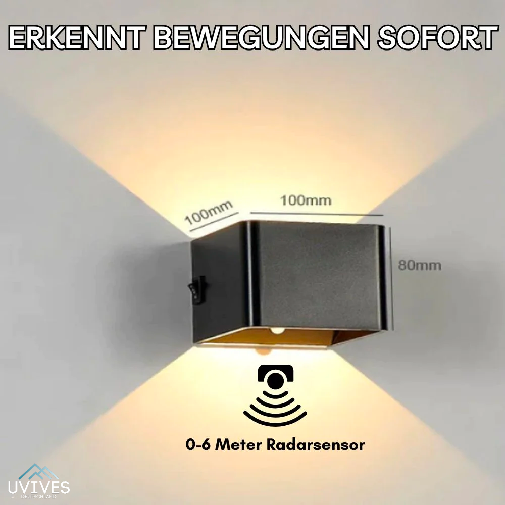 50% SCONTO | LuminaCube™ Lampada da Parete LED | Senza Fili & Dimmerabile | Sensore di Movimento | Bianco Caldo 3000K