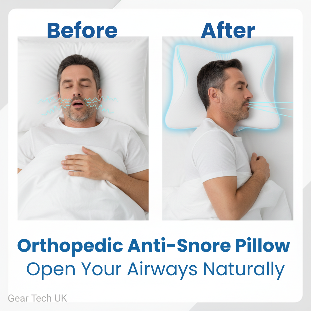 Cuscino Anti-Snoring | Supporto Ergonomico per Collo e Testa | Bianco
