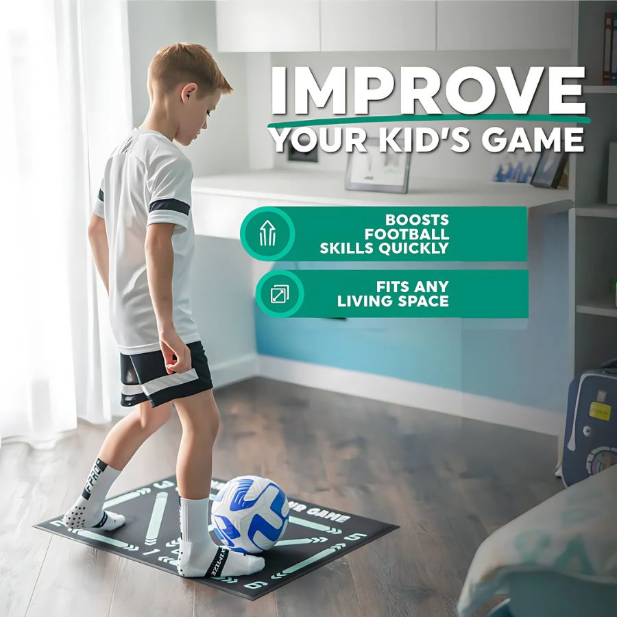 Kit di Tappetino Sideline Edge per Video di Esercitazioni di Calcio a Casa
