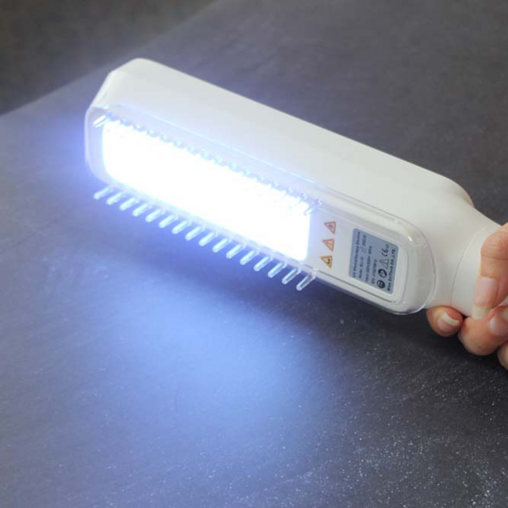 Lampada per fototerapia UVB a banda stretta AureaBeam portatile per uso domestico