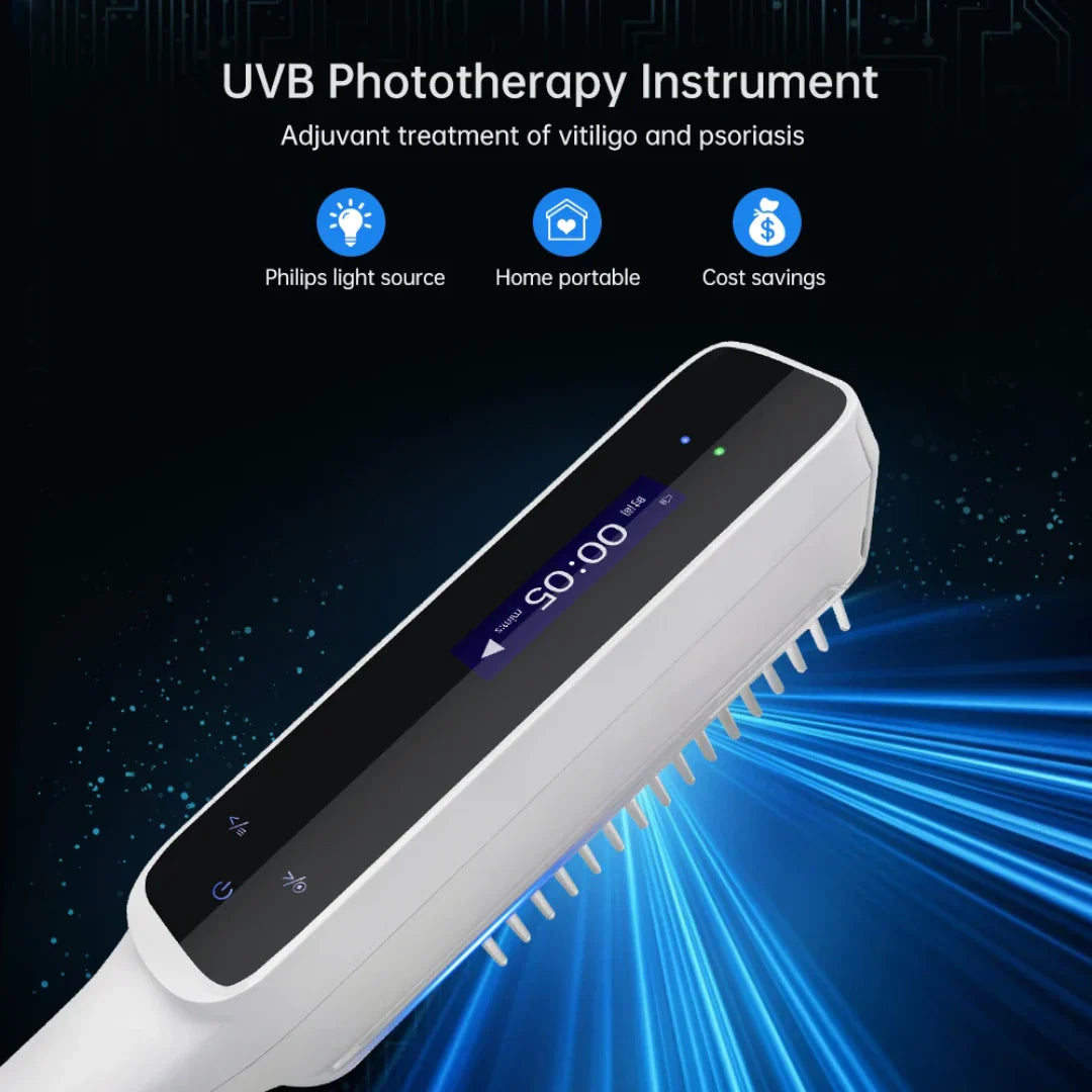 Lampada per fototerapia UVB a banda stretta AureaBeam portatile per uso domestico